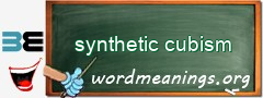 WordMeaning blackboard for synthetic cubism